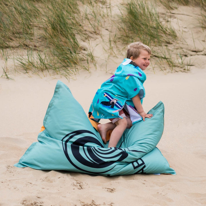 Surfing animals lavaterart  surf poncho kids beach essential accessory  surf ocean playing in the sand