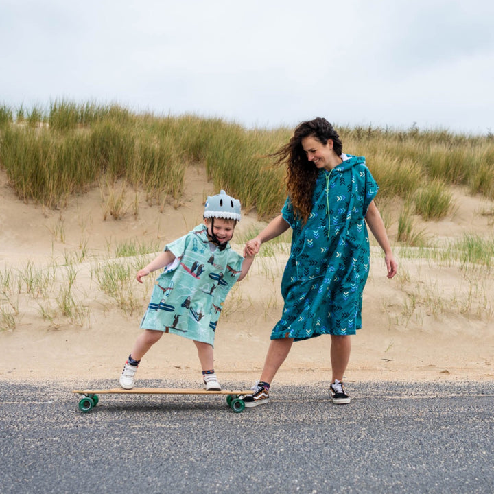 surfing sloths lavaterart surf poncho kids beach essential accessory  surf camping beach skateboard