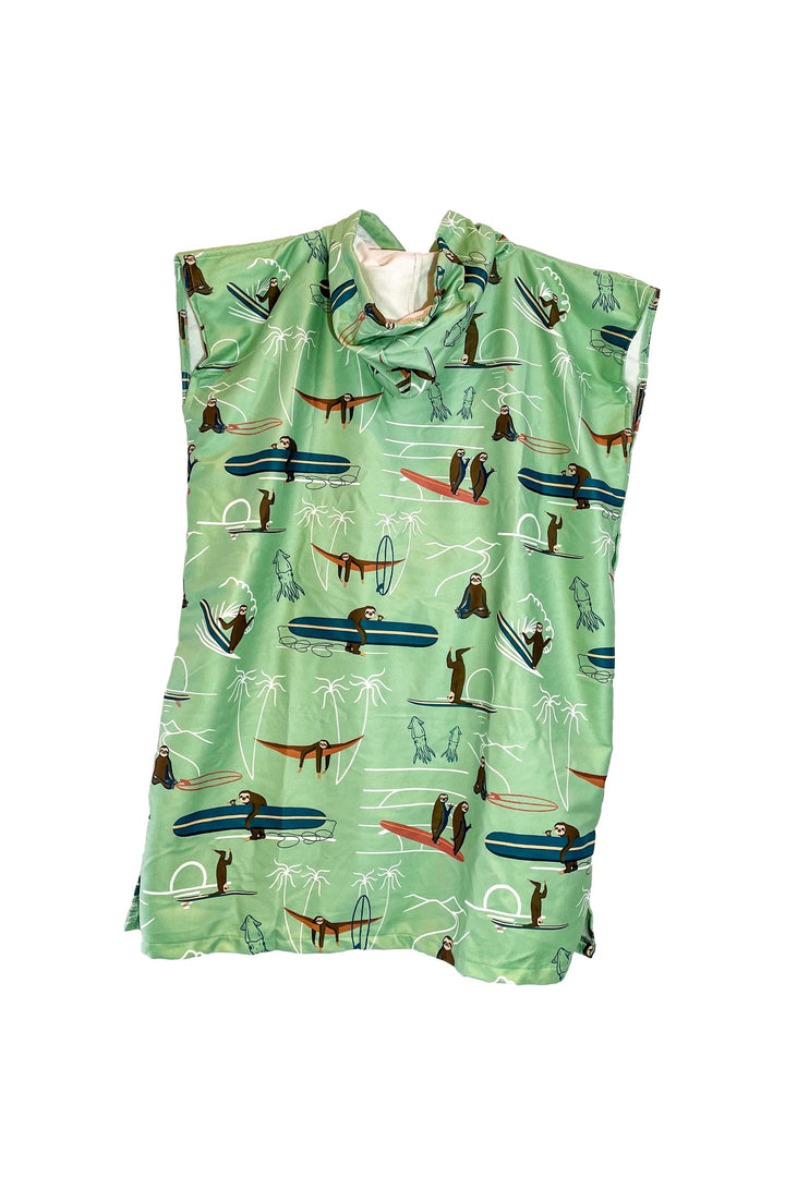 Travel Surfponcho SURFING SLOTHS adult - LIMITED EDITION