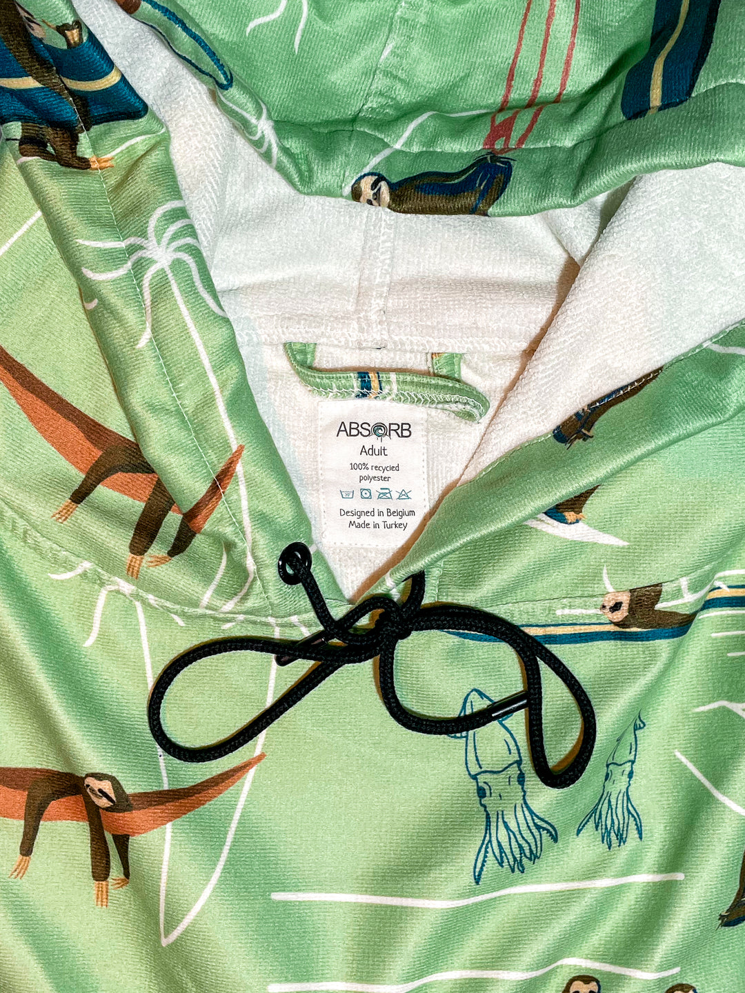 Reissurfponcho SURFING SLOTHS volwassenen - LIMITED EDITION
