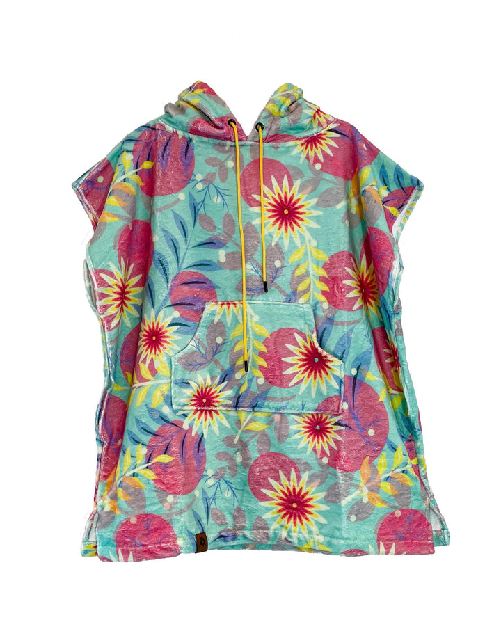 Surf poncho FLOWERS junior