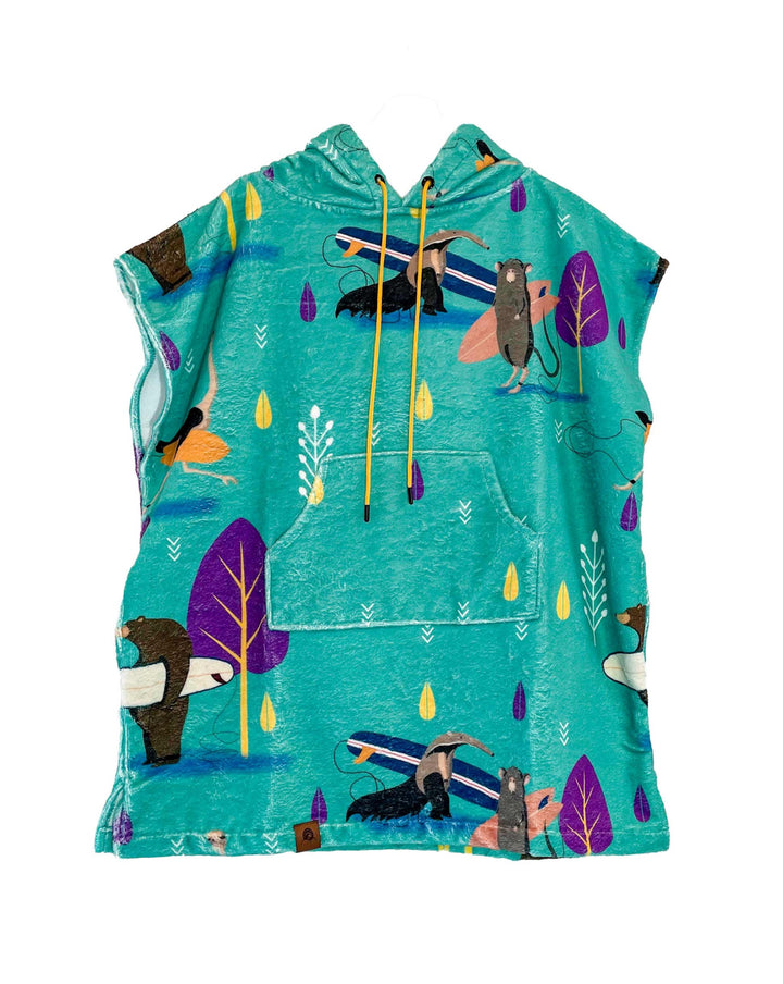 Surfing animals lavaterart surf poncho junior